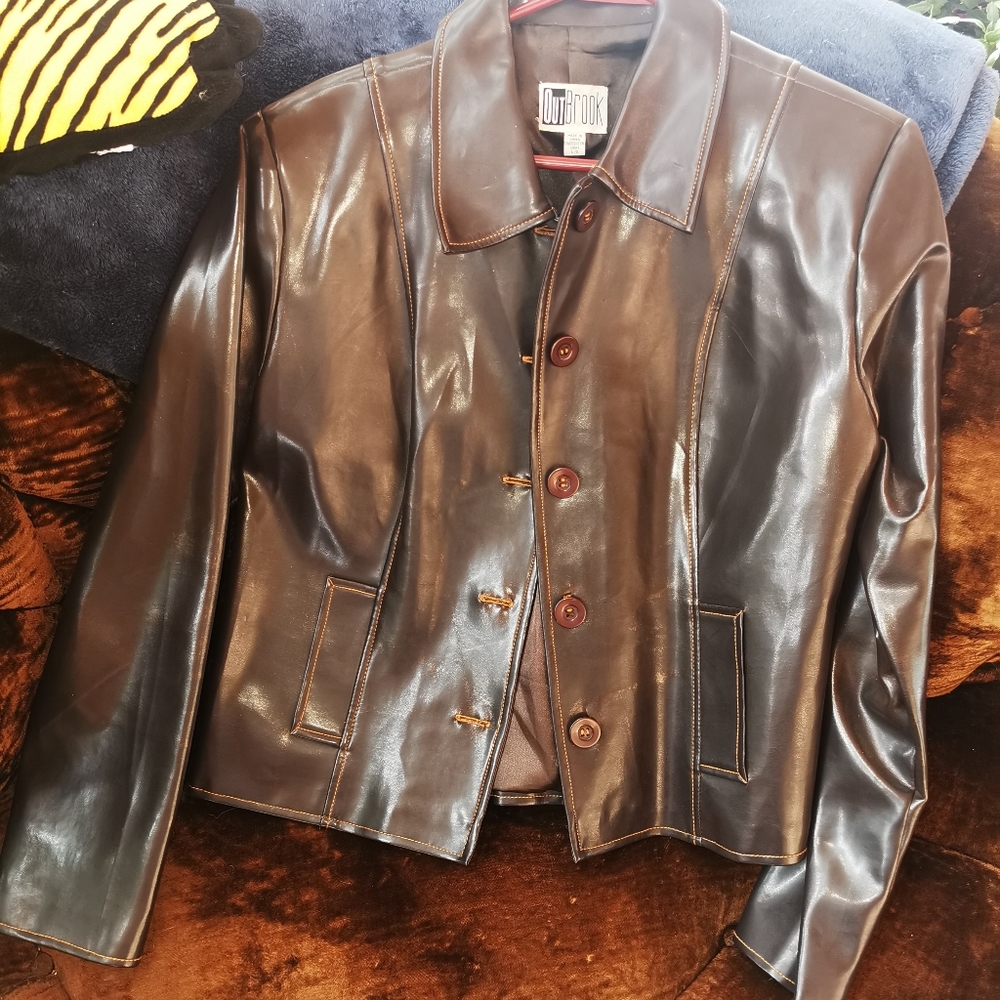 Faux leather jacket